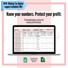Load image into Gallery viewer, The ULTIMATE 2026/27 Bookkeeping Spreadsheet for Beauty Service Providers