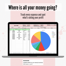 Load image into Gallery viewer, The ULTIMATE 2026/27 Bookkeeping Spreadsheet for Beauty Service Providers