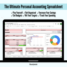 Load image into Gallery viewer, The ULTIMATE Personal Accounting Spreadsheet (Budgeting)