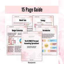 Load image into Gallery viewer, The ULTIMATE Personal Accounting Spreadsheet (Budgeting)