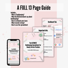 Load image into Gallery viewer, The ULTIMATE 2024/25 Bookkeeping Spreadsheet for Beauty Service Providers