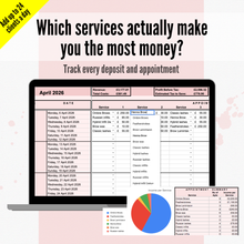 Load image into Gallery viewer, The ULTIMATE 2026/27 Bookkeeping Spreadsheet for Beauty Service Providers
