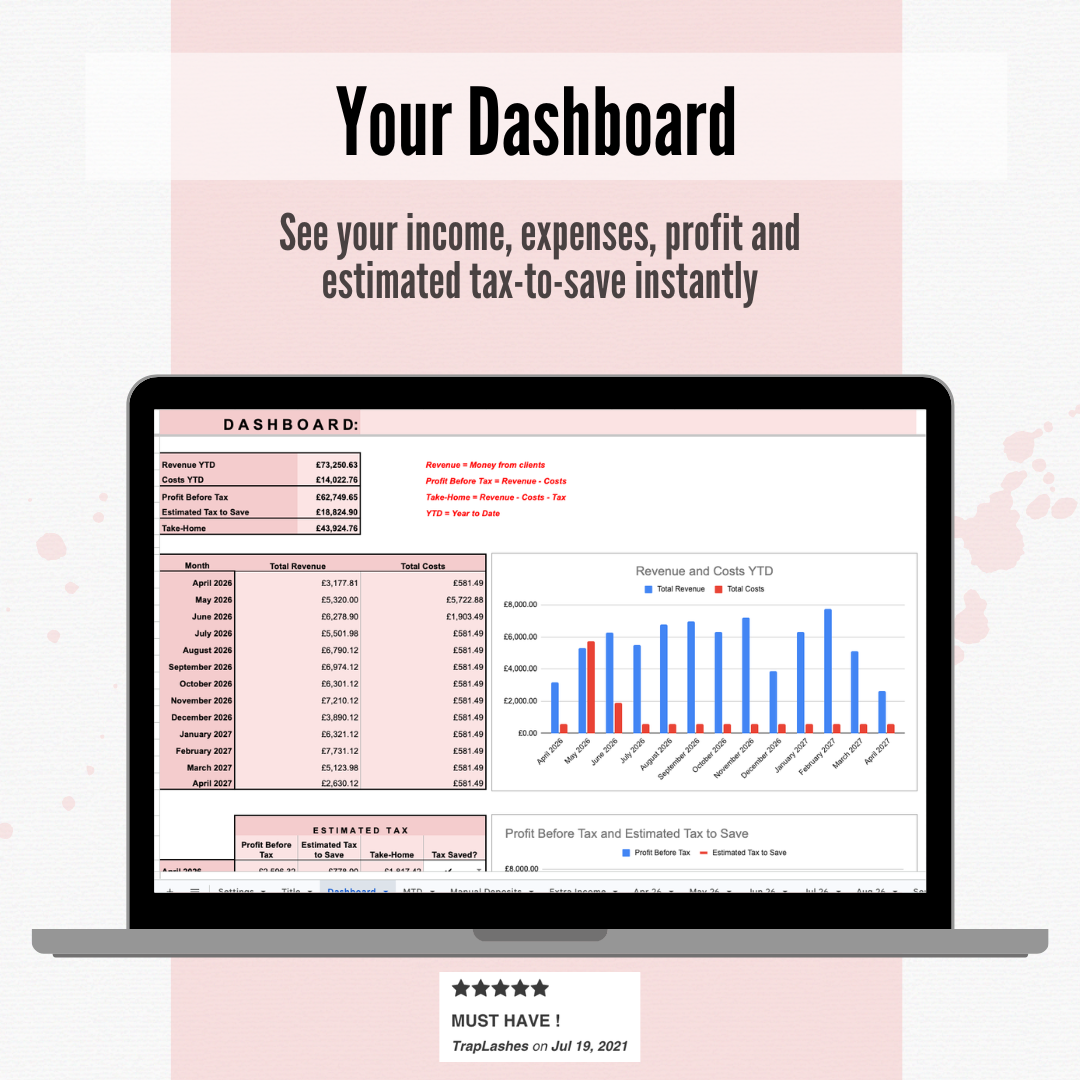 The ULTIMATE 2026/27 Bookkeeping Spreadsheet for Beauty Service Providers