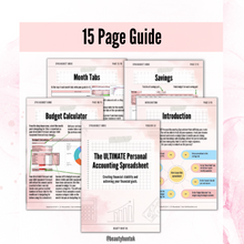 Load image into Gallery viewer, The ULTIMATE Personal Accounting Spreadsheet (Budgeting)
