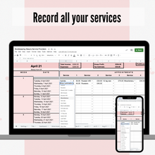 Load image into Gallery viewer, The ULTIMATE 2024/25 Bookkeeping Spreadsheet for Beauty Service Providers
