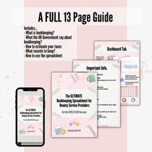 Load image into Gallery viewer, The ULTIMATE 2024/25 Bookkeeping Spreadsheet for Beauty Service Providers
